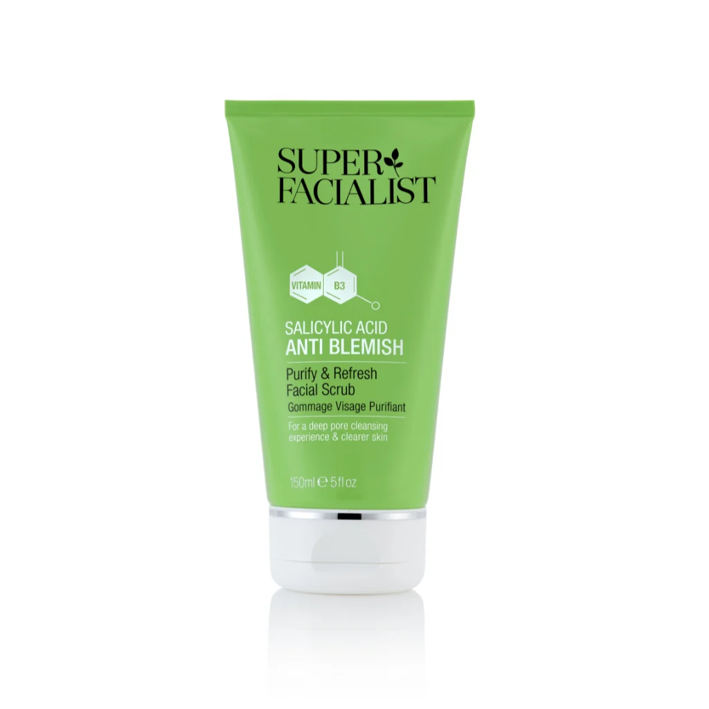 Super Facialist Salicylic Acid Anti Blemish Face Scrub סקראב מטהר אדמומיות ופצעים